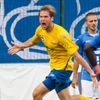 SL, Zlín-Baník: Tomáš Poznar (ve žlutém) slaví gól