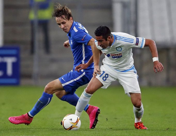 EL, Olympique Marseille-Liberec: Mauricio Isla (18) - Josef Šural