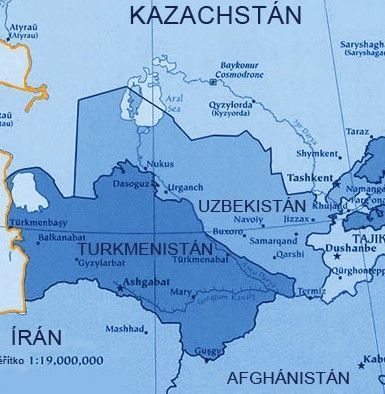 mapa uzbekistan