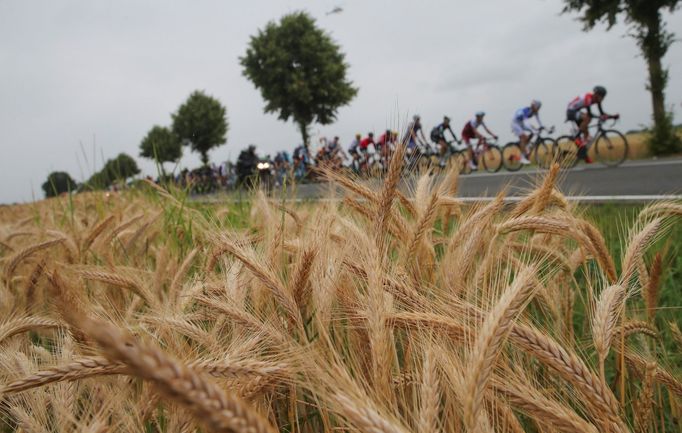 Peloton v druhé etapě Tour de France 2017