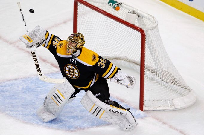 Anton Chudobin, brankář Bostonu Bruins (NHL 2013)