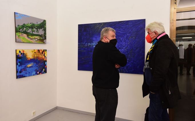 Galerista Miroslav Schubert (vlevo) a výtvarník Ladislav Daněk.