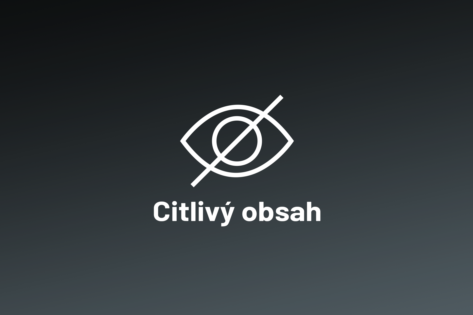 citlivý obsah, upozornění