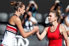 Simona Halepová a Karolína Plíšková na Australian Open 2018