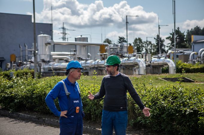 Zásobník zemního plynu společnosti RWE Gas Storage v Hájích u Příbrami