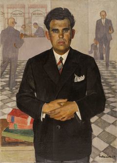 Paul Gebauer: Podobizna ředitele Kocha, 1928, olej, plátno, 119 × 85 cm,
Slezské zemské muzeum