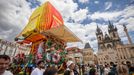 Indický festival vozů Rathayatra hnutí Hare Krišna.