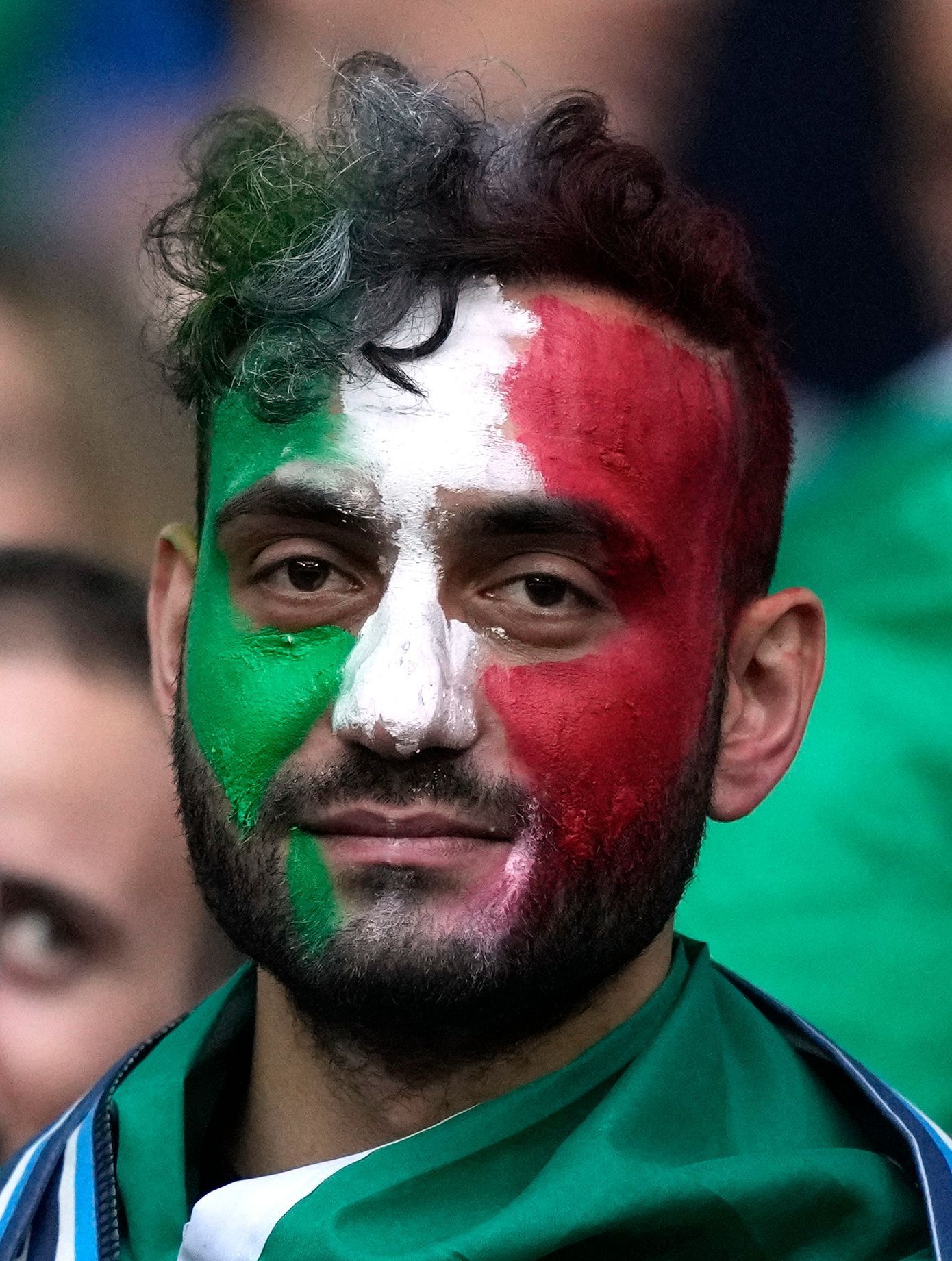 Italský fanoušek v semifinále Itálie - Španělsko na ME 2020