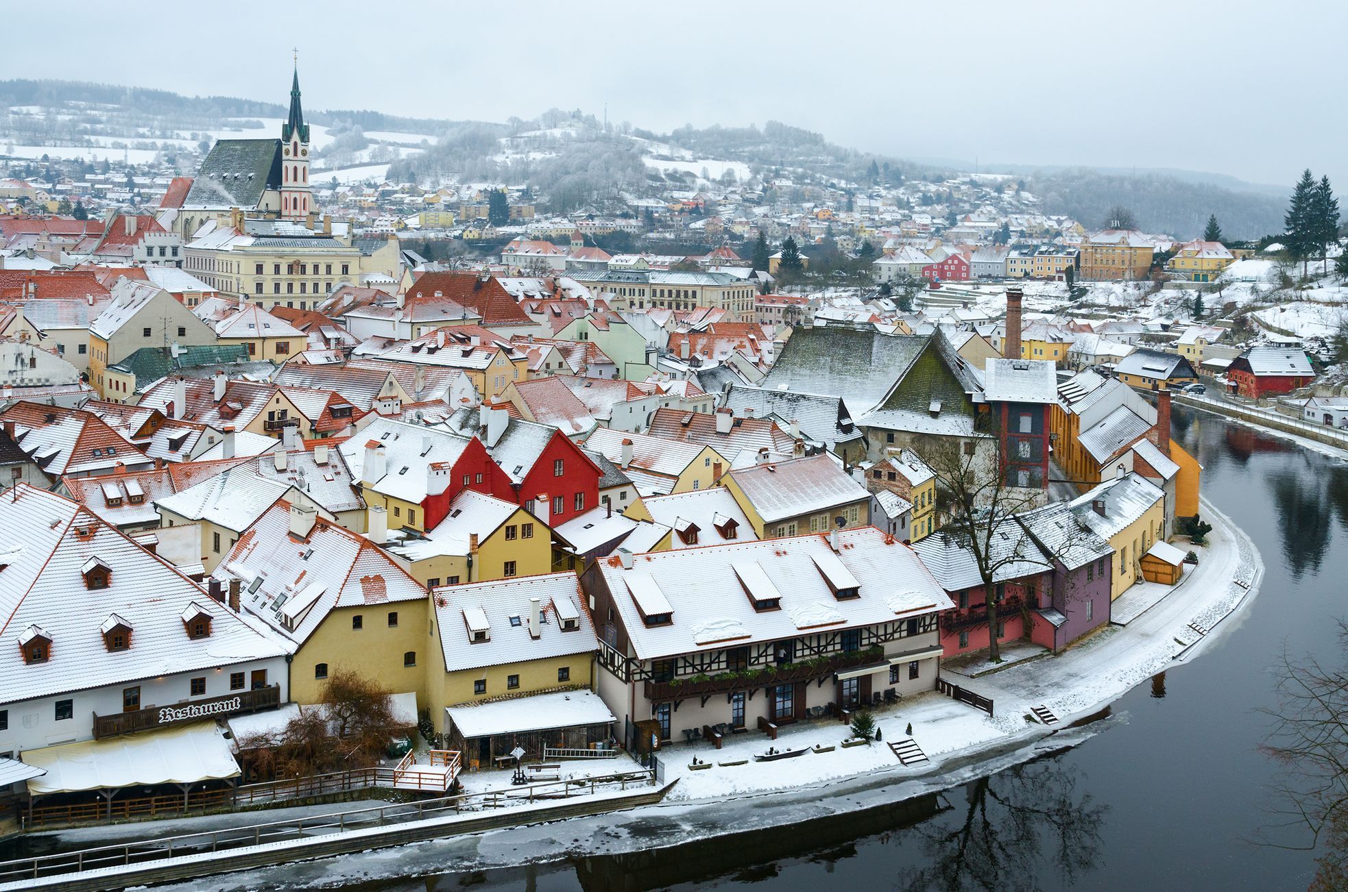 Ilustrační snímek, Český Krumlov, zima, sníh