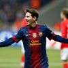 Fotbalista Barcelony Lionel Messi slaví gól v utkání Ligy mistrů 2012/13 proti Spartaku Moskva.