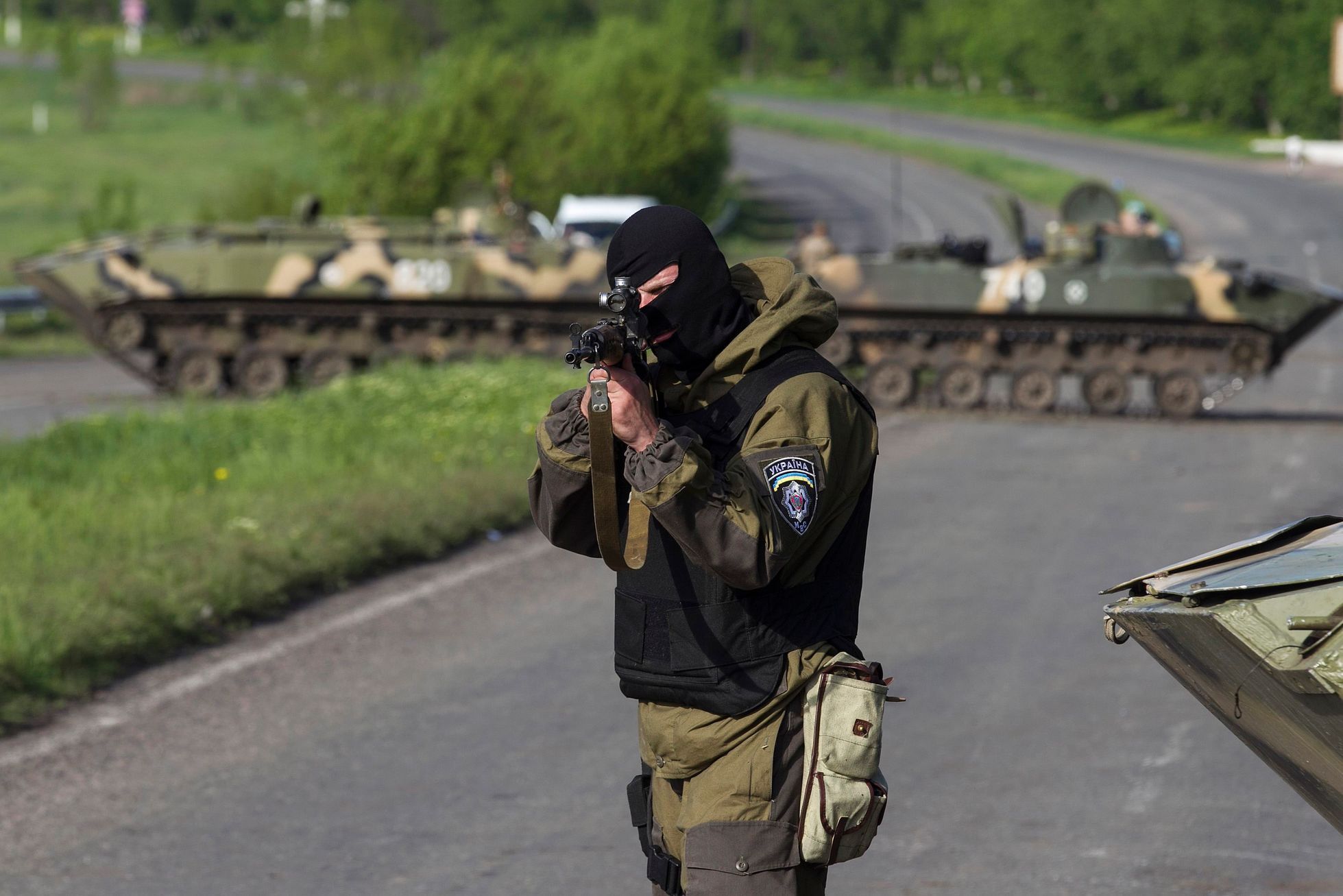 Фото блокпоста военных