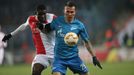 fotbal, Evropská liga 2018/2019, Slavia Praha - Zenit Petrohrad, Michael Ngadeu-Ngadjui