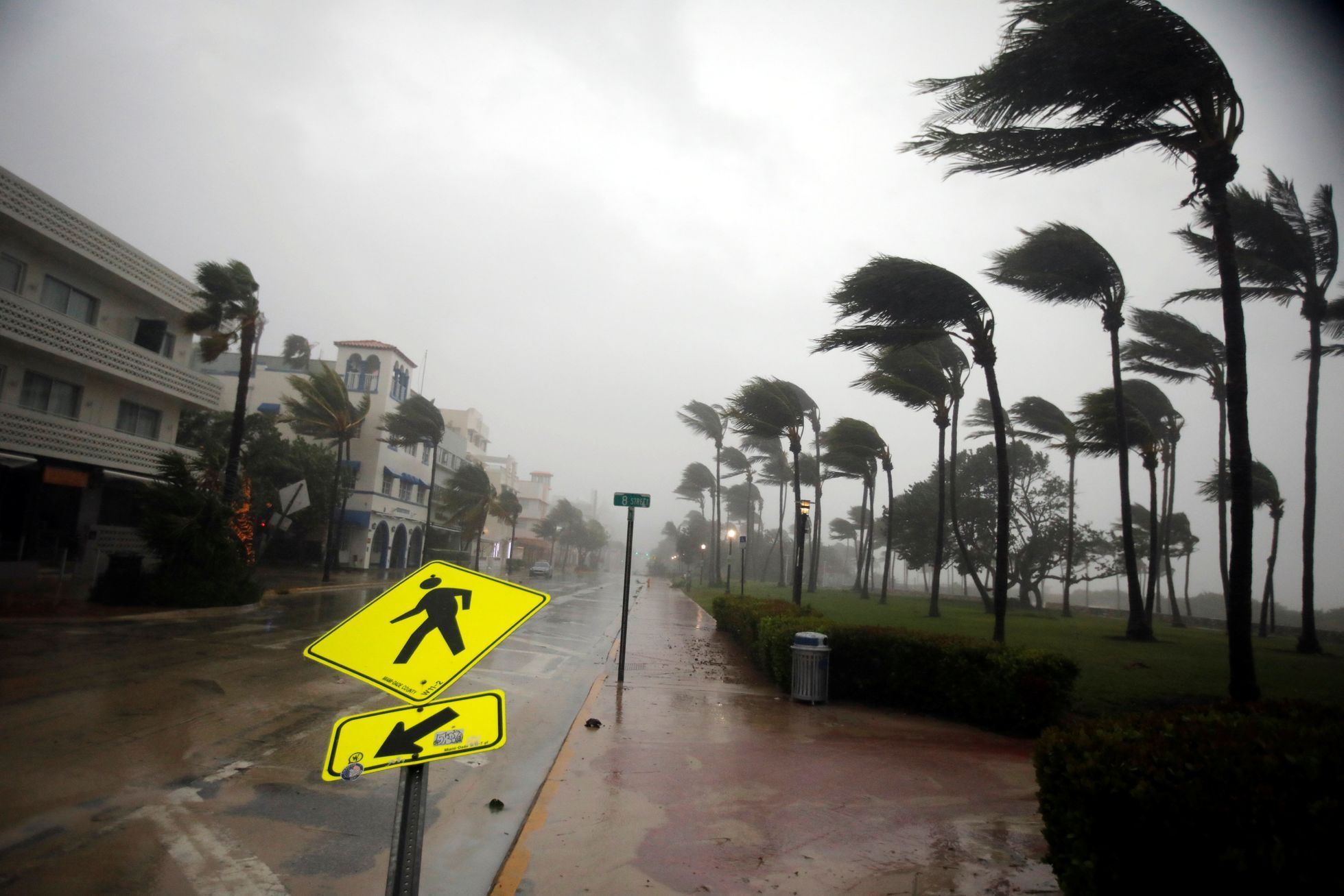 Florida první náraz hurikánu Irma