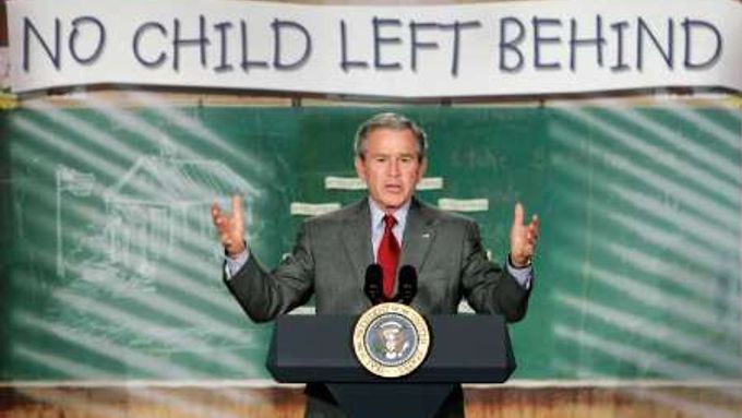 WASHINGTON (USA) - Prezident Bush předstoupil před žáky marylandské školy.