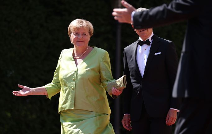 Bývalá německá kancléřka Angela Merkelová s manželem Joachimem Sauerem.