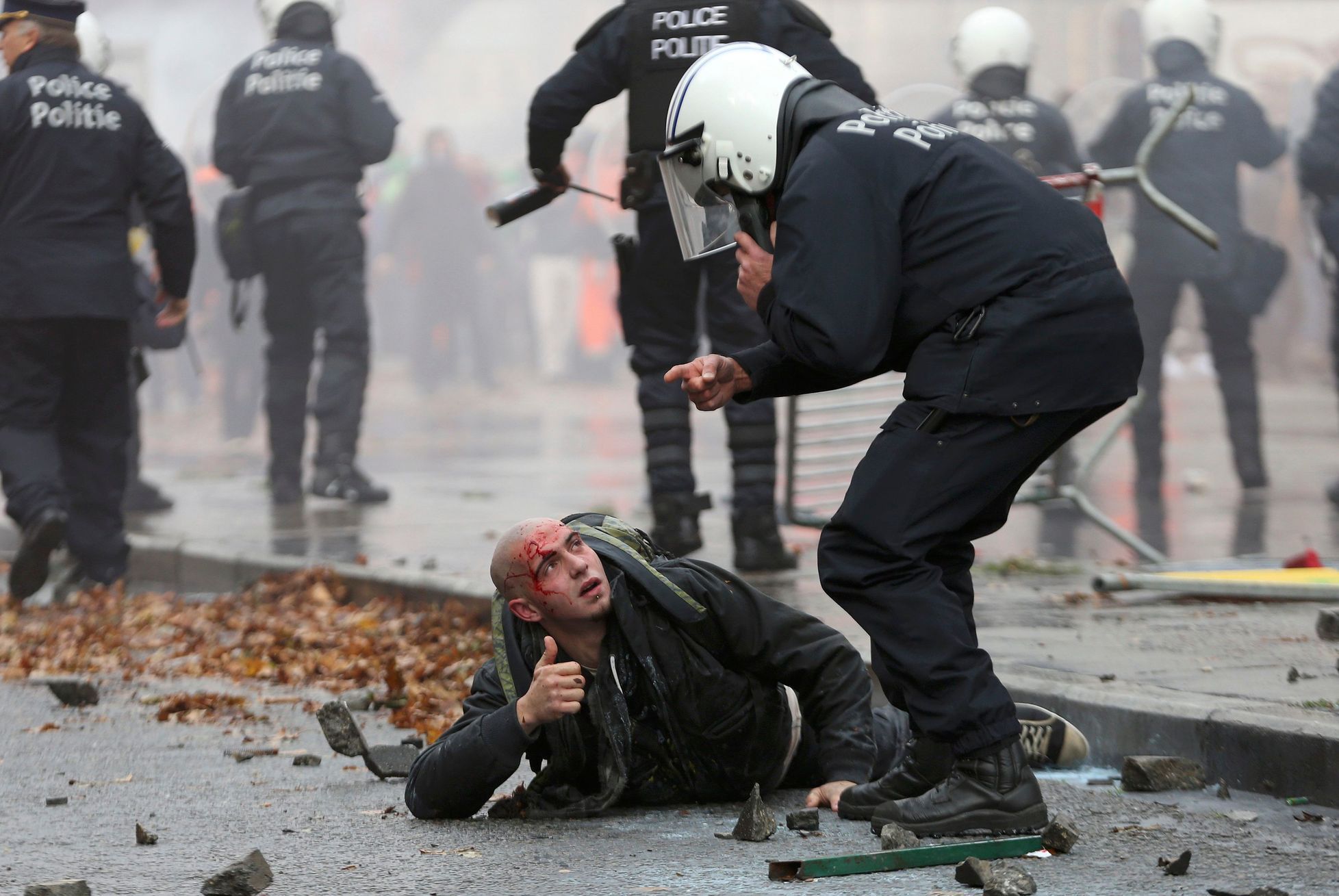 Belgie - Brusel - demonstrace
