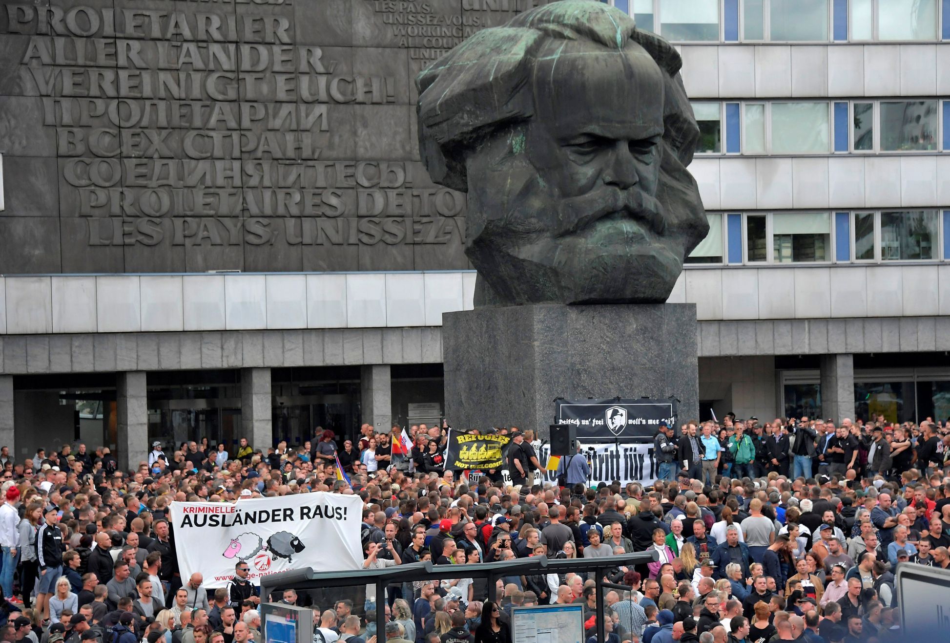 Protesty v německém Chemnitzu