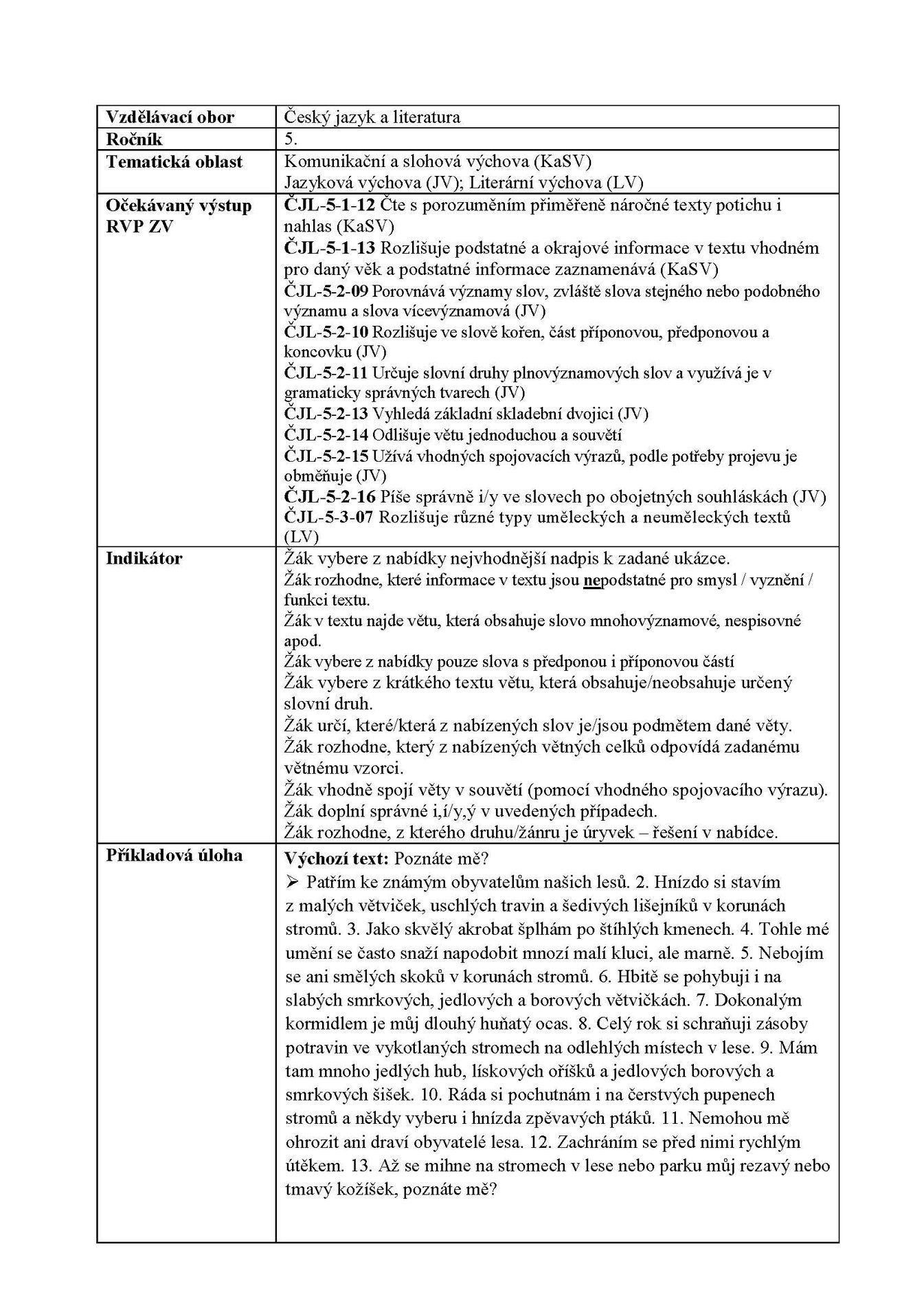 Srovnávací zkoušky 19