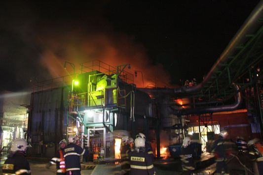 Požár chemička Otrokovice