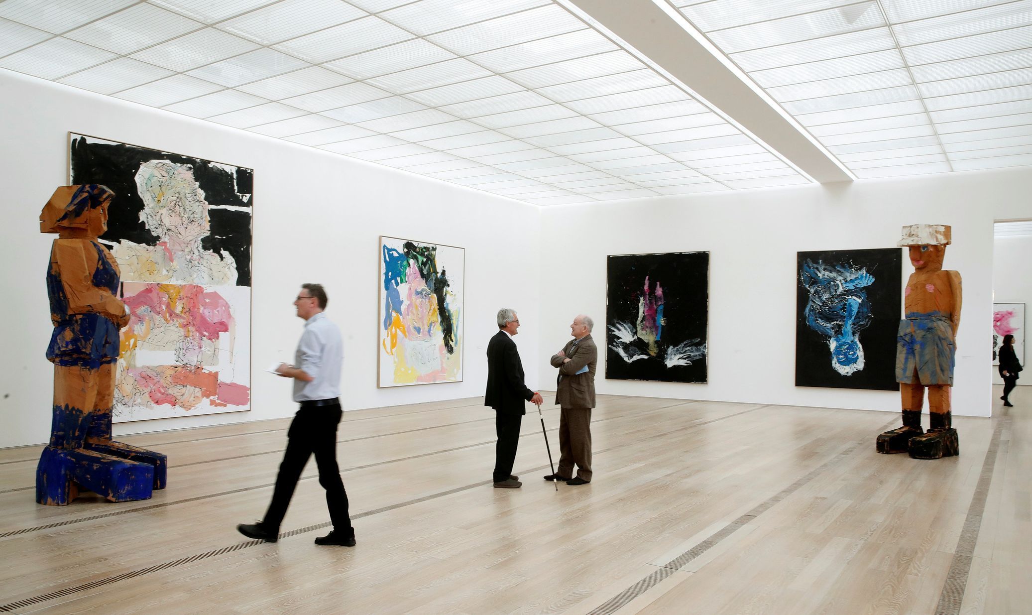 Snímek z výstavy Georga Baselitze ve Fondation Beyeler