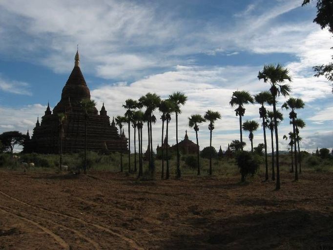 Jedna z mnoha buddhistických pagod stojících v okolí Baganu, bývalém hlavním městě zaniklého království