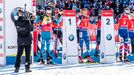 SP Kontiolahti, stíhačka M: Martin Fourcade, Ondřej Moravec a Emil Hegle Svendsen