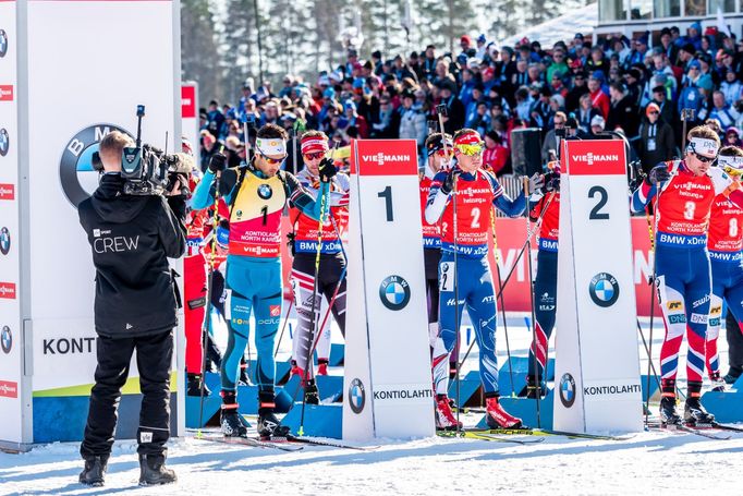 SP Kontiolahti, stíhačka M: Martin Fourcade, Ondřej Moravec a Emil Hegle Svendsen