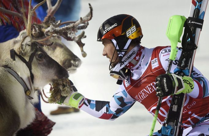 Marcel Hirscher, vítěz slalomu v Levi 2016