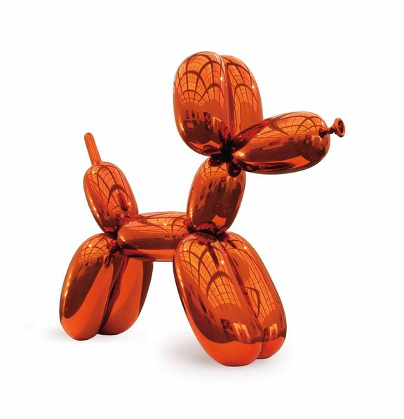 Rekord za nejdražší dílo žijícího umělce dosud držel Balloon Dog (Orange) od Jeffa Koonse.