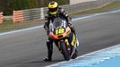Filip Salač na motocyklu Moto2 v barvách ELF Marc VDS Racing Teamu při testech před sezonou 2025