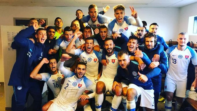 fotbal, kvalifikace ME do 21 let, Island 21 - Slovensko 21, radost Slovenska