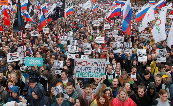 Demonstrace v Moskvě 10. srpna 2019