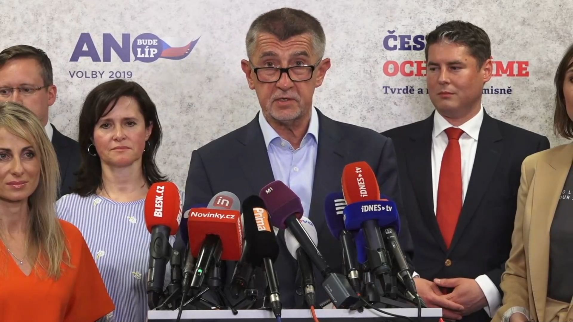 Andrej Babiš komentuje výsledky eurovoleb.
