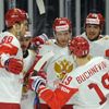 MS 2018, Rakousko-Rusko: ruská radost - střelec gólu Arťom Anisimov (15)