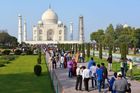 Indický Tádž Mahal mění barvu. Kvůli exkrementům hmyzu zezelenal