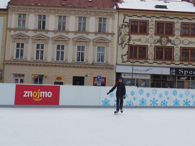 Kluziště v centru Znojma.