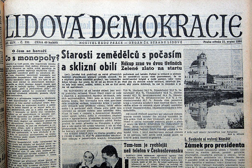Noviny ze srpna 1968