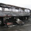 Požár autobusu na D11