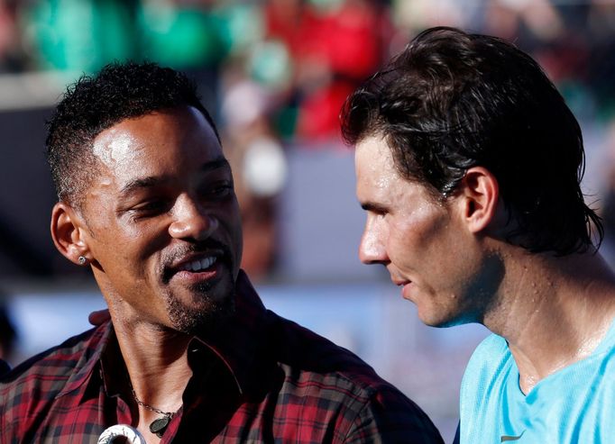 Rafael Nadal a herec Will Smith na exhibici v Buenos Aires