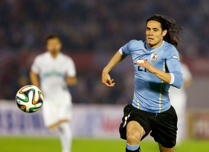 Edinson Cavani v přípravném utkání