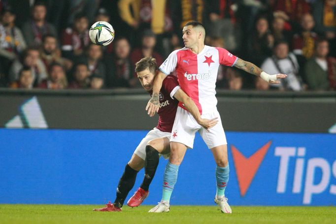 Michal Sáček v derby Sparta - Slavia v 10. kole FL