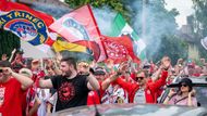 Třinečtí fanoušci při loučení se starou Werk Arenou