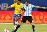 Ronaldinho v akci. Ke gólu nevedla, Brazlci nedokázali dát Argentině ani jednu branku.