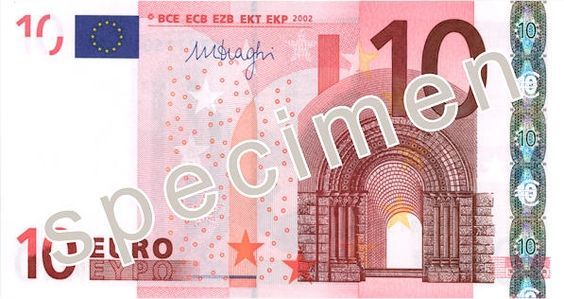 Bankovka 10 eur stará