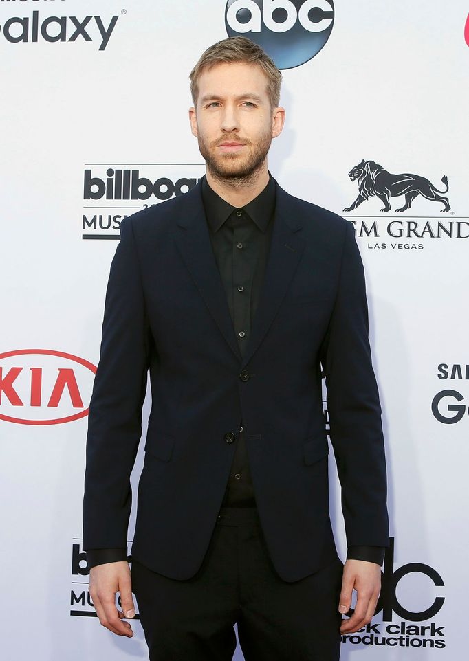 Calvin Harris arrives at the 2015 Billboard Music Awards in Las Vegas