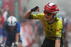 Vítězné sólo Vingegaarda. Vyhrál devátou etapu Vuelty a stahuje náskok lídra