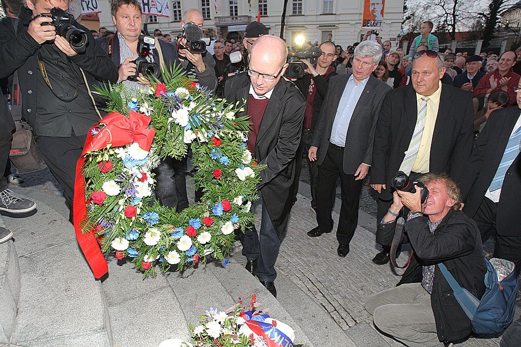 Bohuslav Sobotka na srazu svých příznivců