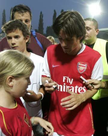 Tomáš Rosický poprvé v dresu Arsenalu