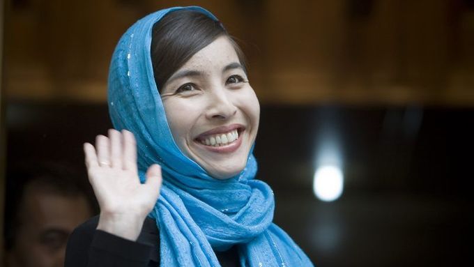 Roxana Saberiová krátce po svém propuštění z vězení v Teheránu