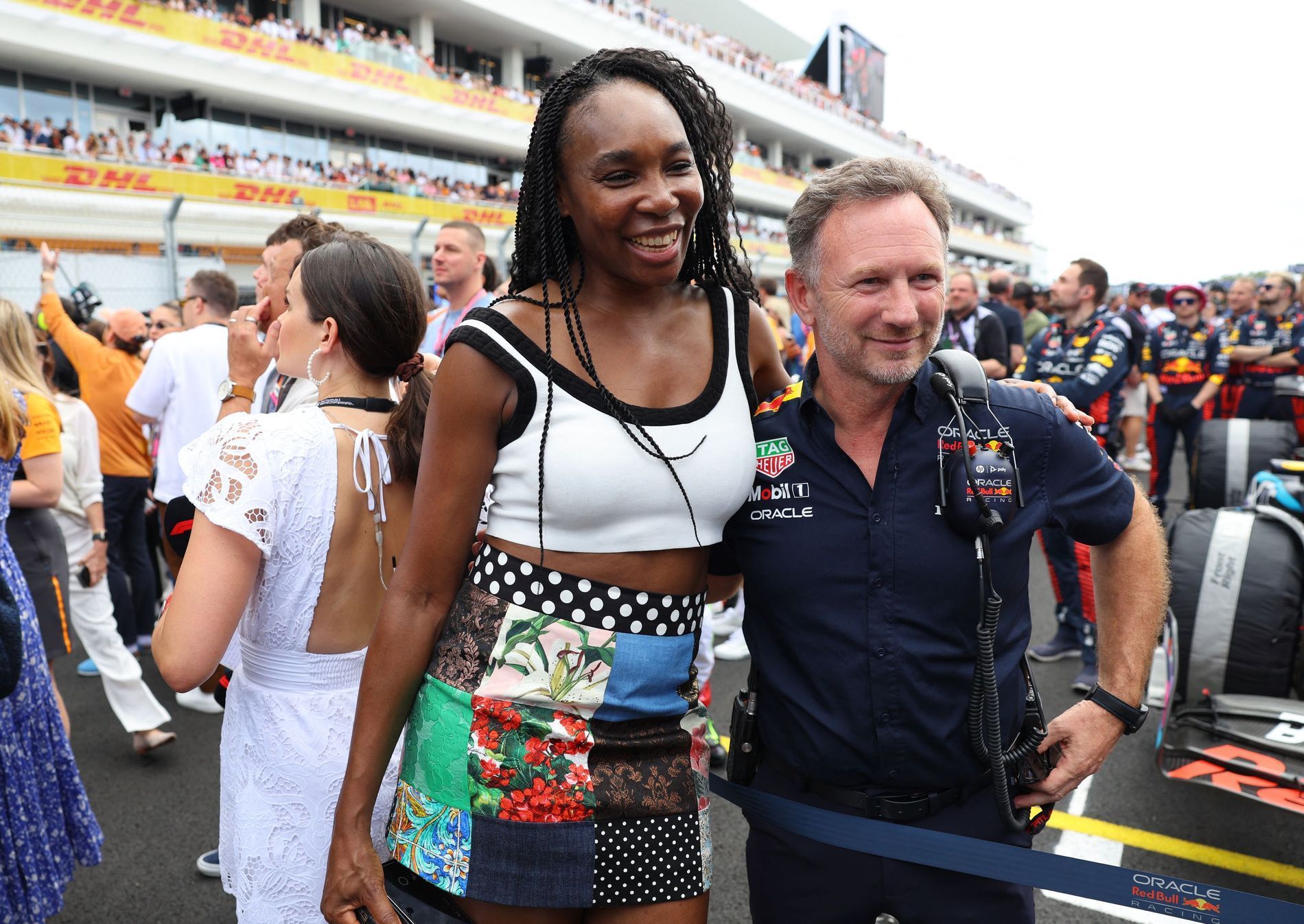 F1, VC Miami F1 2023: Venus Williamsová a šéf týmu Red Bull Christian Horner